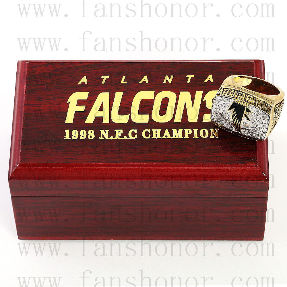 Customized NFC 1998 Atlanta Falcons National Football Championship Rin