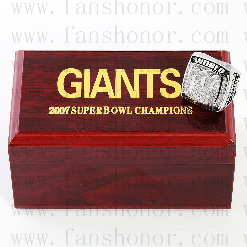 Custom New York Giants 2007 NFL Super Bowl XLII Championship Ring