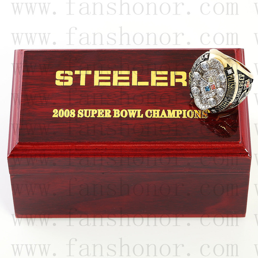 Custom Pittsburgh Steelers 2008 NFL Super Bowl XLIII Championship Ring